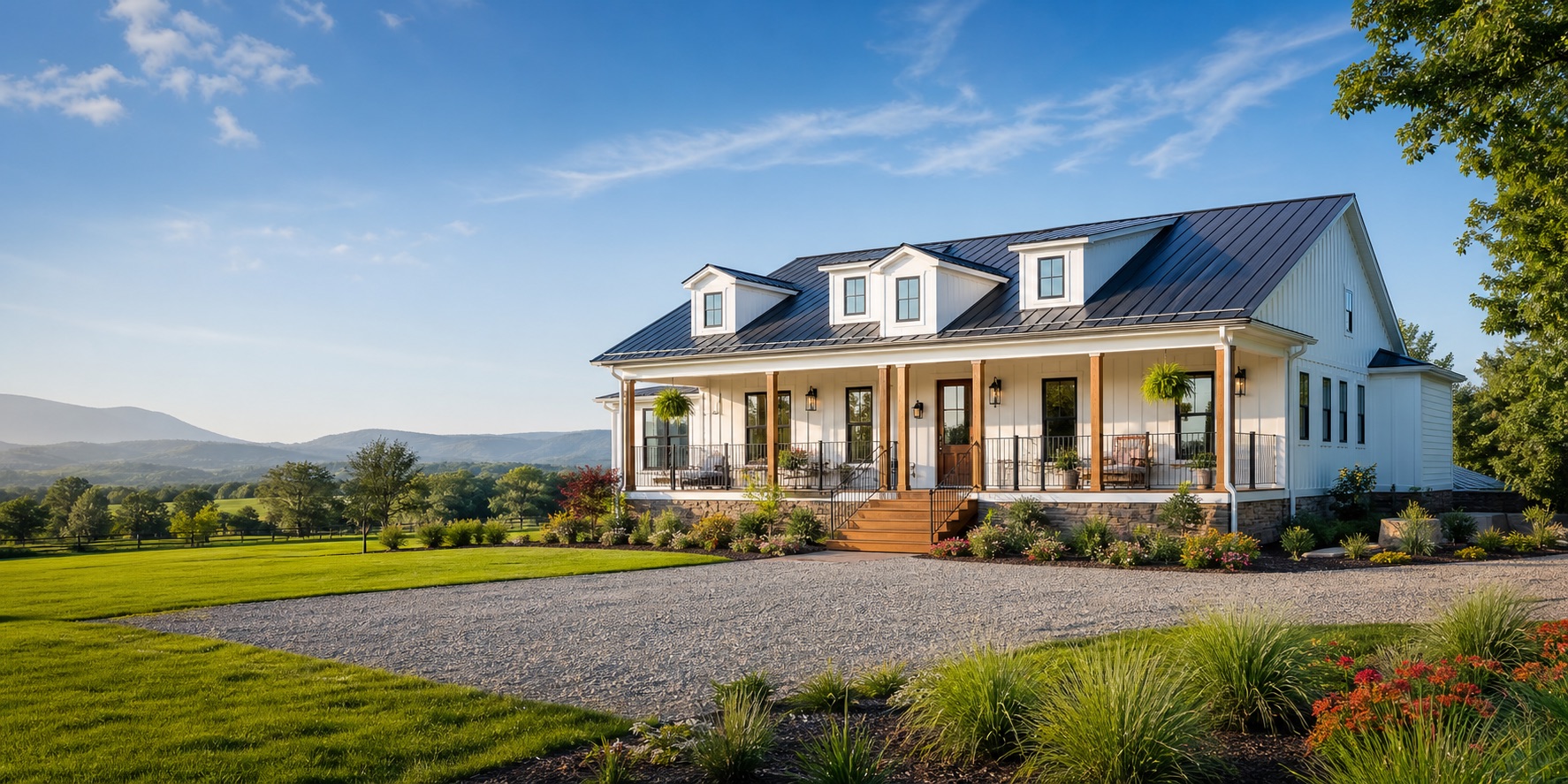 A bright custom modular home in the Virginia countryside